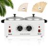 Professional Dual Wax Warmer for Hair Removal, Double Electric Wax Heater Machine with 150pcs Wax Sticks-WaxPots with Adjustable Fahrenheit Dial for Facial Skin Body SPA Salon Equipment view 1