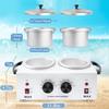 Professional Dual Wax Warmer for Hair Removal, Double Electric Wax Heater Machine with 150pcs Wax Sticks-WaxPots with Adjustable Fahrenheit Dial for Facial Skin Body SPA Salon Equipment view 3