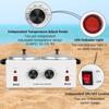 Professional Dual Wax Warmer for Hair Removal, Double Electric Wax Heater Machine with 150pcs Wax Sticks-WaxPots with Adjustable Fahrenheit Dial for Facial Skin Body SPA Salon Equipment view 4