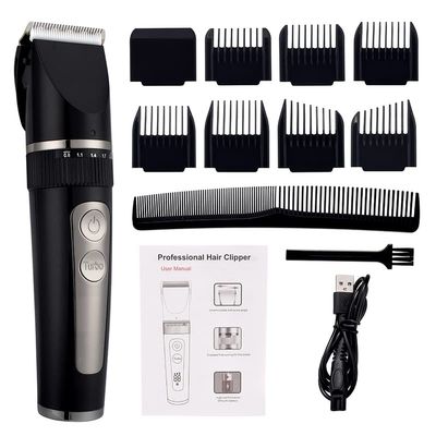 Professional Hair Clippers for Men, Professional Hair Clipper For Men Rechargeable Electric Razor Hair Trimmer Hair Cutting Machine Beard Trimmer Fast Charging (Color : Black no box)
