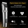Professional Hair Clippers for Men, Full Body Washable Electric Hair Clipper Ceramic Professional Fine Adjustable Hair Trimmer Low Noise Hair Cutting Machine Razor (Color : Black no box) view 2
