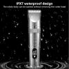 Professional Hair Clippers for Men, Full Body Washable Electric Hair Clipper Ceramic Professional Fine Adjustable Hair Trimmer Low Noise Hair Cutting Machine Razor (Color : Black no box) view 3