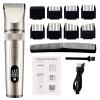Professional Hair Clippers for Men, Full Body Washable Electric Hair Clipper Ceramic Professional Fine Adjustable Hair Trimmer Low Noise Hair Cutting Machine Razor (Color : Golden no box) view 1