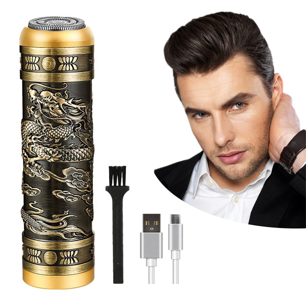 Electric Razor for Men, Men's Washable Portable Mini USB Rechargeable Shaves, Shaver Gift for Dad, Gifts from Daughter Son, Collectable Meaningful Father's Day Birthday Gift(C)