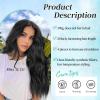 KooKaStyle Clip in Synthetic Hair Extensions Long Wavy 4PCS Thick Hairpieces Black Fiber Double Weft Natural Hair Extensions 16 Inch for Women view 3