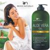 Aloe vera Gel - from 100% Pure Organic Aloe Infused with Matrixyl 3000 (Peptides), Turmeric - Natural Raw Moisturizer for Face, Body, Hair. Perfect for Sunburn, Acne, Razor Bumps 16.9 fl oz view 2