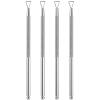 4pcs Stainless Steel Cuticle Pusher Dual-Sided Nail Dotting Pen Metal Dead Skin Remover for Professional Manicure Pedicure Nail Art Care Tools view 1