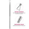 4pcs Stainless Steel Cuticle Pusher Dual-Sided Nail Dotting Pen Metal Dead Skin Remover for Professional Manicure Pedicure Nail Art Care Tools view 4