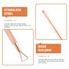KALLORY Triangle Cuticle Pusher Tool Stainless Steel Nail Art Scraper Gel Polish Remover with Ergonomic Grip for Precise Cuticle and Dead Skin Removal at Home Spa Salon view 3