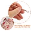 KALLORY Triangle Cuticle Pusher Tool Stainless Steel Nail Art Scraper Gel Polish Remover with Ergonomic Grip for Precise Cuticle and Dead Skin Removal at Home Spa Salon view 4