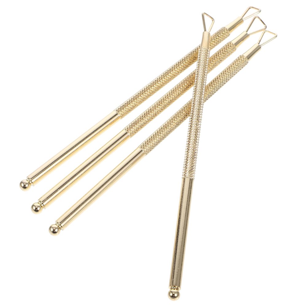 4PCS Nail Cuticle Pusher Stainless Triangle Gel Nail Polish Remover Cuticle Peeler Scraper Remover Tool for Fingernails and Toenails