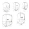 5 Sizes Beard Shaping Tool Set - Goatee Shaver Template, Styling Guide for Precise Trimming, Shaping and Fashion Supplies for Men (Transparent) view 2