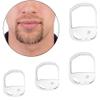 5 Sizes Beard Shaping Tool Set - Goatee Shaver Template, Styling Guide for Precise Trimming, Shaping and Fashion Supplies for Men (Transparent) view 4