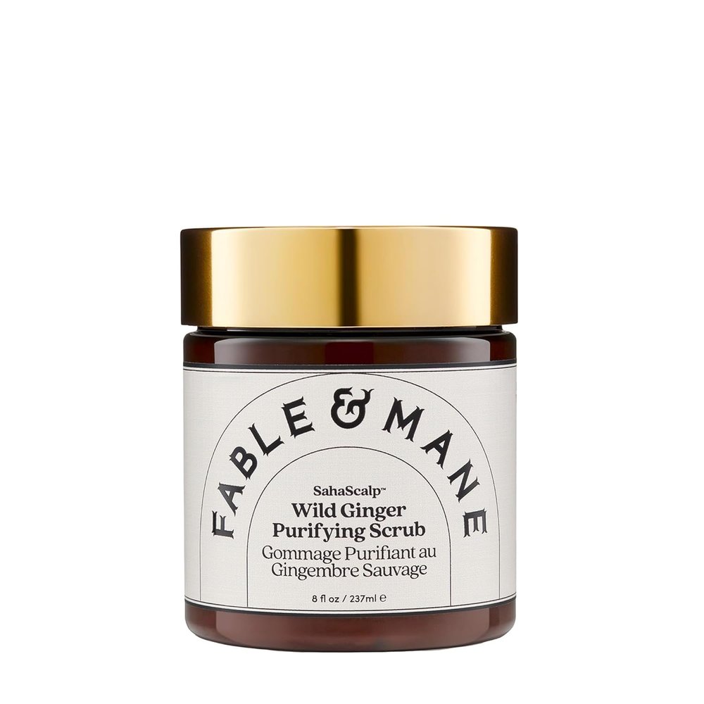 Fable & Mane Wild Ginger Purifying Scrub, For a Flaky, Itchy or Dry Scalp. Gentle Exfoliating Cleansing Detox Treatment