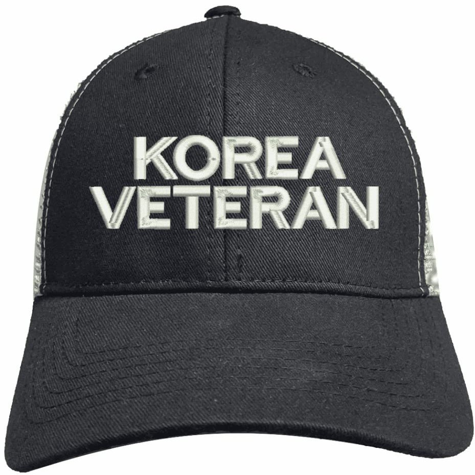 MilitaryBest Korea Veteran Text Only Mesh-Back Ponytail Cap