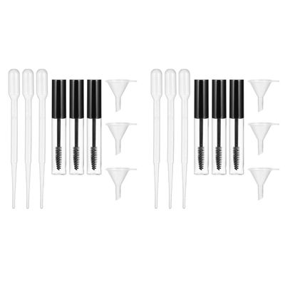 Beaupretty 1set Refillable Empty Lip Glaze Tubes for Liquid Eyeliner and Transparent Containers with Funnels and Droppers for Travel and Makeup