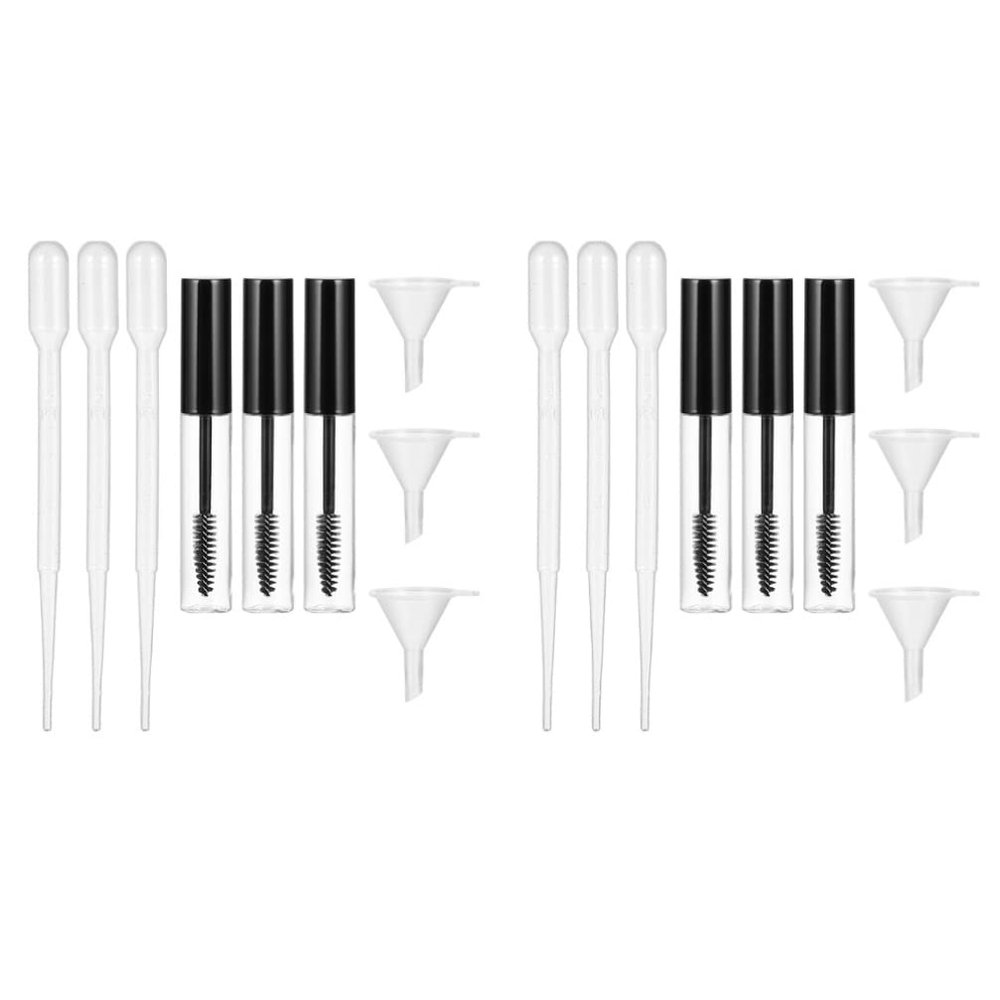 Beaupretty 1set Refillable Empty Lip Glaze Tubes for Liquid Eyeliner and Transparent Containers with Funnels and Droppers for Travel and Makeup
