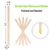 JANYUN 200 Pcs Eyebrow Waxing Sticks Wax Applicator, Wood Waxing Spatulas for Body Eyebrow Lip Nose and Small Hair Removal Sticks(Slanted Handle) view 2