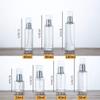 Zerodeko 5pcs Portable Pump Cosmetic Bottles Transparent Lotion Dispenser for Essential Oils Travel-Friendly Stylish and Convenient for Perfume and Nail Oil view 3