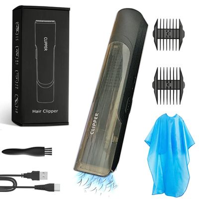 Professional Hair Clippers for Men Baby Beard Trimmer Kits, Vacuum Hair Trimmer for Kid/Men with Magnetic Shell, Cordless Men Hair Trimmers with Large Storage Space & Rechargeable & IPX7 Waterproof