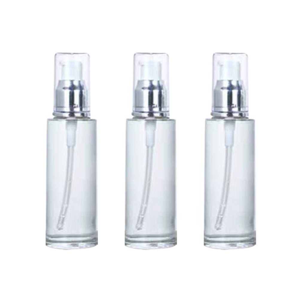 Zerodeko 3pcs Portable Empty Pump Cosmetic Bottles Stylish Press Bottles for Perfume Essential Oils Travel Daily Use Pressure-Resilient Design Convenient for Commuters