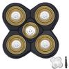 5D Men's Electric Shaver Replacement Heads Bald Replacement Heads Replacement 5 Heads Razor Blades Wet and Dry Compatible Waterproof with Blade Cover(Gold) view 1