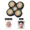 5D Men's Electric Shaver Replacement Heads Bald Replacement Heads Replacement 5 Heads Razor Blades Wet and Dry Compatible Waterproof with Blade Cover(Gold) view 3