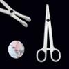 TN017-8PCS Disposable Piercing Forceps Clamp Slotted Navel Forceps Pliers, Suitable for Ear, Navel, Lips, Tongue, Nose and Other Body Parts Piercing Tools view 1