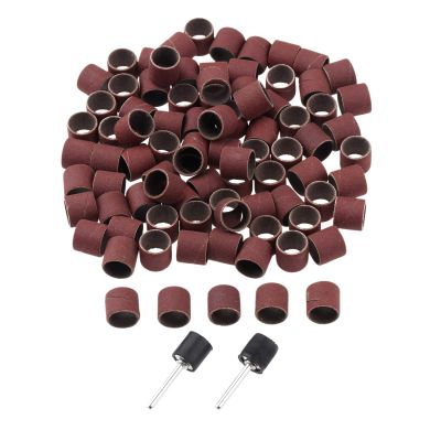100Pcs 12.7mm Drum Sanding Bands for Nail Power Drills Accessories with 2Pcs Mandrel Nail Art Manicure Pedicure Polishing Tools YYDFPIIA (Color : Grit 240)