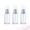 Zerodeko 3pcs Portable Cosmetic Pump Bottles Empty Press Bottles for Essential Oils Perfume and More Stylish Silver and White Design for Travel and Commuting view 2