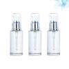 Zerodeko 3pcs Portable Cosmetic Pump Bottles Empty Press Bottles for Essential Oils Perfume and More Stylish Silver and White Design for Travel and Commuting view 3