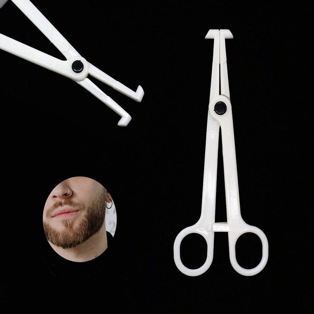 Disposable Piercing Clamps 8pcs - Slotted Navel Forceps, Pliers for Ear, Lips, Tongue, Nose and Other Body Parts (TN016-8PCS)