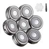 7 Blades Head Men's Electric Shaver Replacement Heads Floating Washable Shaver Replacement Blades for Bald Men (Silvery) view 1