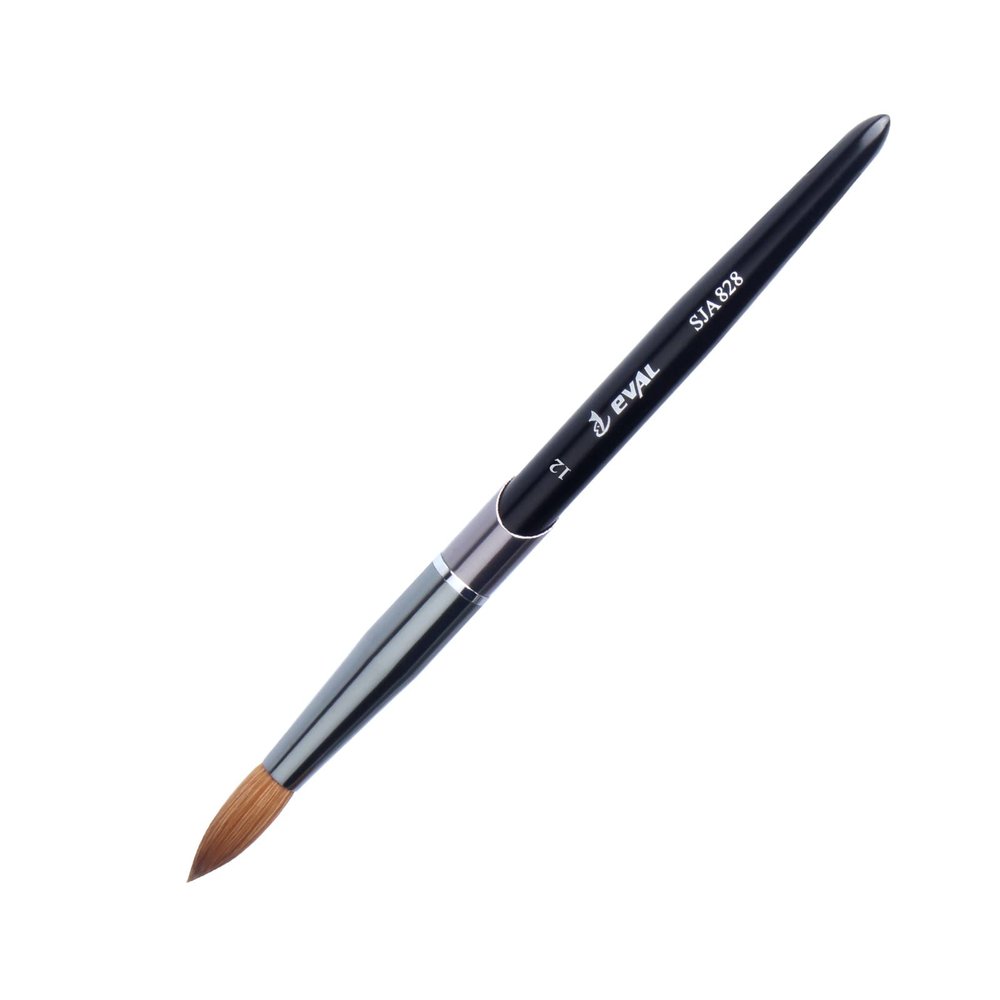Acrylic Nail Brushes YIHUALE 100% Kolinsky Sable hair Brush Professional UV GEL Nail Art Tool Round Shape for Manicure Powder Metal Handle Size 12