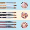 Acrylic Nail Brushes YIHUALE 100% Kolinsky Sable hair Brush Professional UV GEL Nail Art Tool Round Shape for Manicure Powder Metal Handle Size 12 view 4