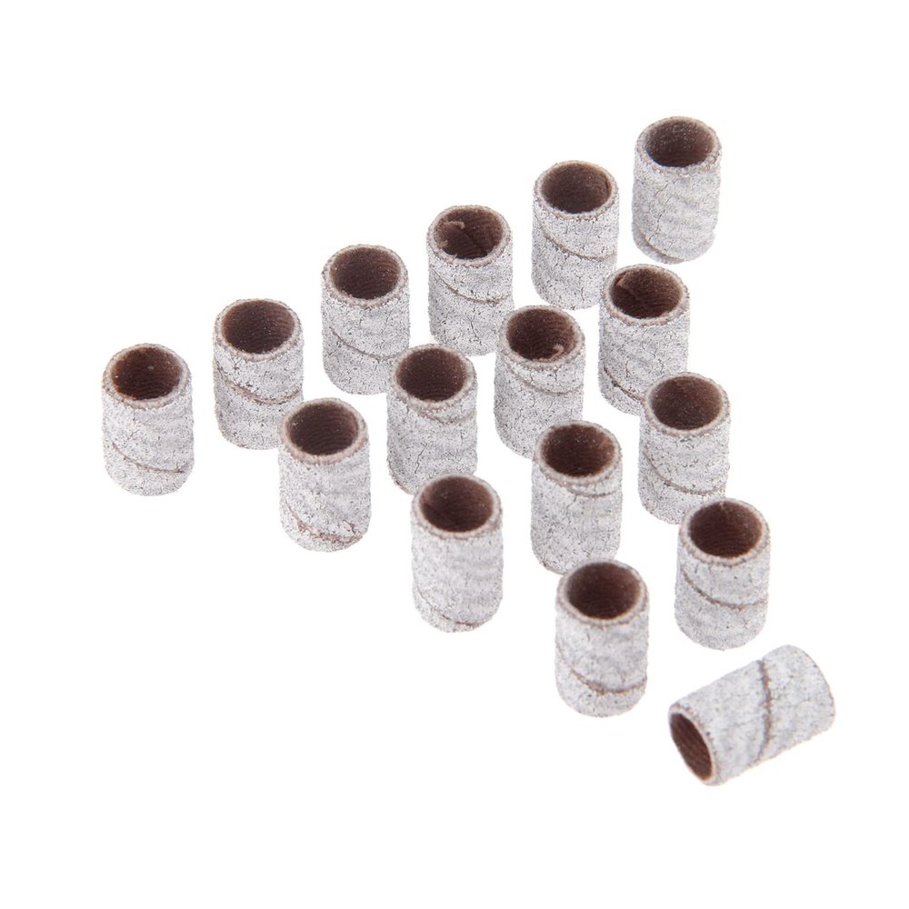 100Pcs 6.3mm Refills Grit Drum Sanding Bands Polishing Manicure Pedicure Tools Rotary Drill Bits for Metal Wood Plastic Working YYDFPIIA (Color : Grit M)