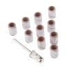 100Pcs 6.3mm Drum Sanding Band Nail Art Electric Drill Bits +1Pc Mandrel for Metal Woodworking Manicure Pedicure Polishing Tools YYDFPIIA (Color : Grit F) view 4