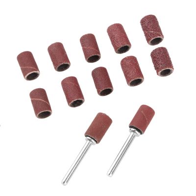 100Pcs 6.35mm Drum Sanding Bands for Nail Power Drills Accessories with 2Pcs Mandrel Nail Art Manicure Pedicure Polishing Tools YYDFPIIA (Color : Grit 240)