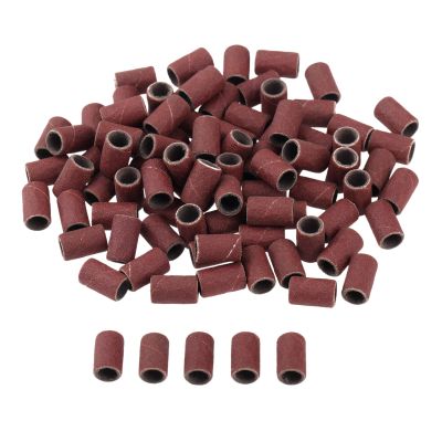 100Pcs 6.35mm Drum Sanding Bands for Nail Power Drills Accessories Manicure Pedicure Polishing Tools Grit 80 120 180 240 320 600 YYDFPIIA (Color : Grit 180)