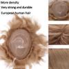 Lishy Toupee for Men European Real Human Hair Replacement Systems Men Hairpieces Fino Mono Lace Center Thicker Skin PU Hair Piece for Man Wigs 8x10 Inches #22R Ash Blonde Color view 2