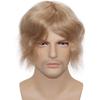 Lishy Toupee for Men European Real Human Hair Replacement Systems Men Hairpieces Fino Mono Lace Center Thicker Skin PU Hair Piece for Man Wigs 8x10 Inches #22R Ash Blonde Color view 3