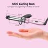DAN Technology Travel Mini Curling Iron, Dual Voltage Curling Iron up to 450F for Short Hair,Nano - Titanium Barrels & 30s PTC Fast Heating view 3