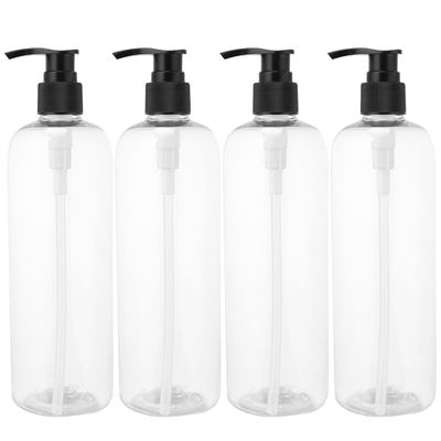 Housoutil Travel Bottles Set 4pcs 500ml Press Pump Bottle for Shampoo Soap Travel Accessories Random Color