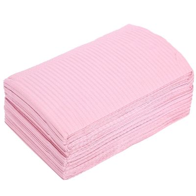 Disposable Nail Art Table Mat, 125pcs Pink Placemats Foldable Nail Hand Rest Pad Tattoo Protector Cover Supplies Practice Workspace Plate for Arm Cushion Salon Waterproof Manicure Paper Ink Dye Tool
