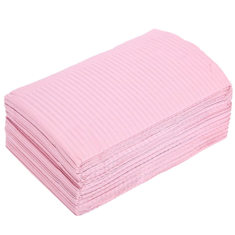 Disposable Nail Art Table Mat, 125pcs Pink Placemats Foldable Nail Hand Rest Pad Tattoo Protector Cover Supplies Practice Workspace Plate for Arm Cushion Salon Waterproof Manicure Paper Ink Dye Tool