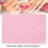 Disposable Nail Art Table Mat, 125pcs Pink Placemats Foldable Nail Hand Rest Pad Tattoo Protector Cover Supplies Practice Workspace Plate for Arm Cushion Salon Waterproof Manicure Paper Ink Dye Tool view 4