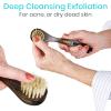 Vive Dry Brush Set for Lymphatic Drainage (3 Pieces) - Brushing Scrubber for Exfoliating, Body Cellulite and Skin Massage - 100% Natural Boar Hair Bristles, 14 Long Dark Wooden Handle w/Storage Bag view 3