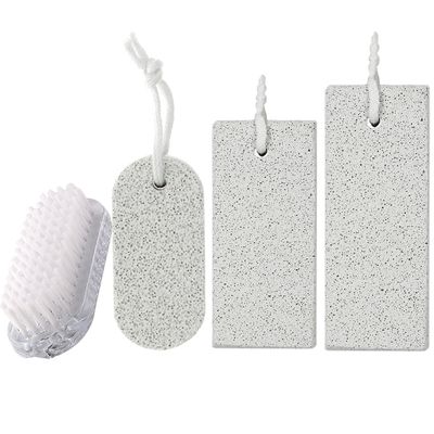 3 Pumice Stone 1 Brush Foot Care Scrubber Dead Hard Skin Callus Remover Pedicure