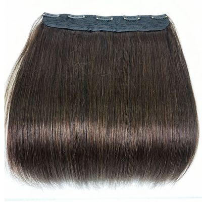1-Pack Long 22" Hair Extensions 3/4 Full Head Straight Clips in on Human Hair Extensions Hairpieces for Women, Thick Hairpieces Adding Extra Hair Volume, 5 Clips 100g per Piece - Dark Brown