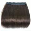1-Pack Long 22" Hair Extensions 3/4 Full Head Straight Clips in on Human Hair Extensions Hairpieces for Women, Thick Hairpieces Adding Extra Hair Volume, 5 Clips 100g per Piece - Dark Brown view 1